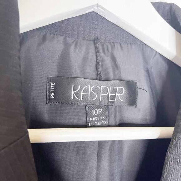 KASPER Black Striped Blazer - Picture 3 of 7